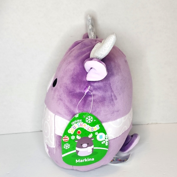 🎄 MARKINA 🫎 FTM ☆ Purple Moose Christmas 2023 Original Squishmallow ☆》NWT《☆ - Picture 5 of 8